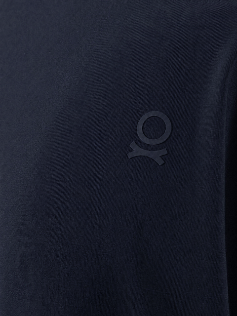Navy Solid T-Shirt Women